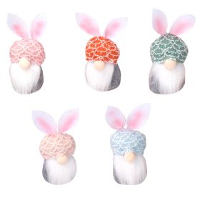 Bunny Ears Gnome Plush Ornament Kids Room Decoration Home Decoration Doll 5-pc Set