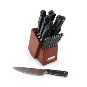 Farberware Edgekeeper 21-piece Forged Tripe-Riveted Knife Block Set with Built-in Sharpener