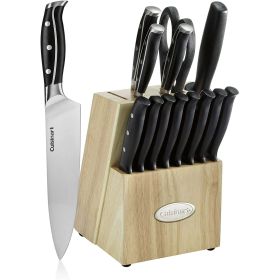 Cuisinart C77TRN-15P Nitrogen Collection 15-Piece Knife Block Set, Black