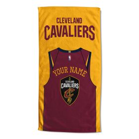 [Personalization Only] OFFICIAL NBA Jersey Beach Towel - Cleveland Cavaliers