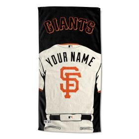 [Personalization Only] OFFICIAL MLB Jersey Personalized Beach Towel - San Francisco Giants