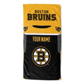 [Personalization Only] OFFICIAL NHL Jersey Personalized Beach Towel - Bruins