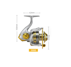 All Metal Diagonal CNC Sea Pole Wheel Rocker Spinning Wheel (Option: SAG3000)