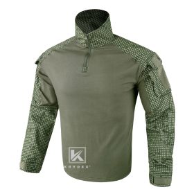 KRYDEX G3 Combat Shirt with Elbow Pads For Hunting Outdoor CP Style Tops Tactical BDU Clothes MC Tiger Stripes Shirts (Color: DC, size: S)