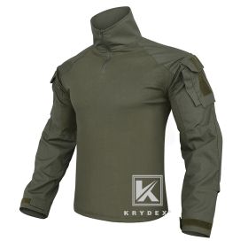 KRYDEX G3 Combat Shirt with Elbow Pads For Hunting Outdoor CP Style Tops Tactical BDU Clothes MC Tiger Stripes Shirts (Color: RG, size: XXXL)