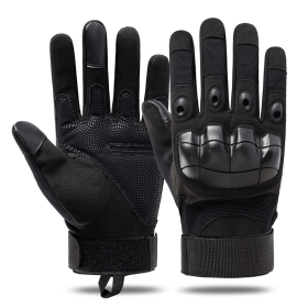 Unisex Airsoft Sports Gloves with Touchscreen Fingertip Capability (Color: Black, size: M)