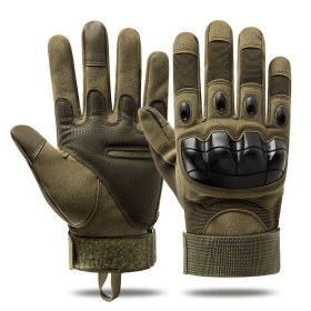 Unisex Airsoft Sports Gloves with Touchscreen Fingertip Capability (Color: Green, size: M)